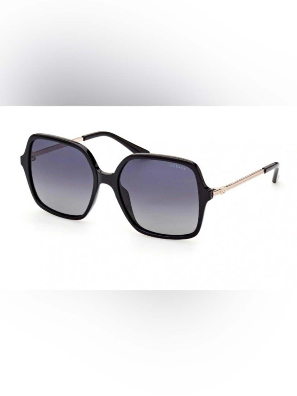 NWT Guess Women’s Square Sunglasses GF6131 Black Frame with Case